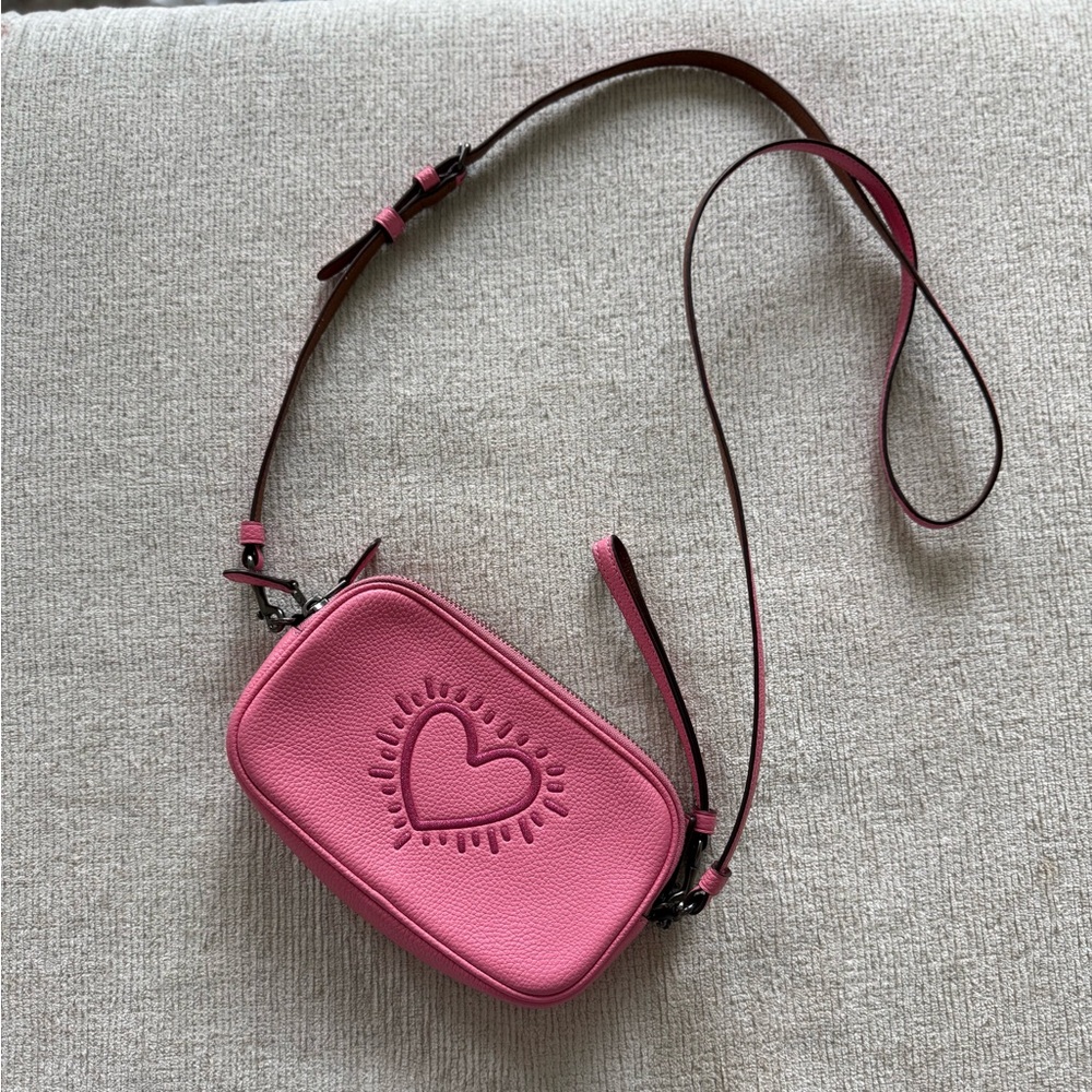 Coach/Keith Haring Pebbled Leather Wristlet/Crossbody Collab
